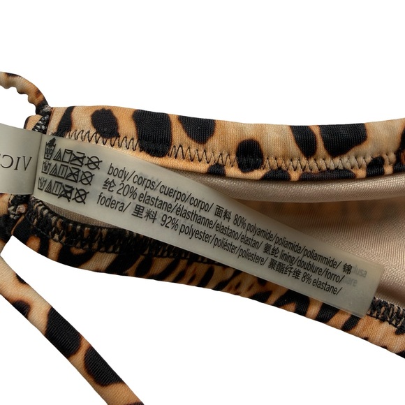 Victoria's Secret Cheetah Bikini Top 36D Black Bottom L Beach 2 Piece String Y2K - Picture 6 of 10